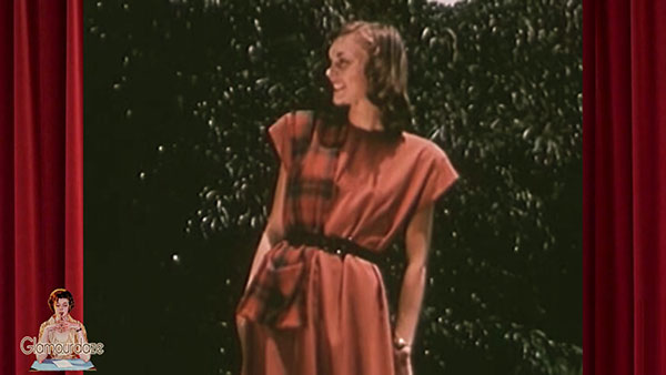 1940's college fashion - gabardine sack dress