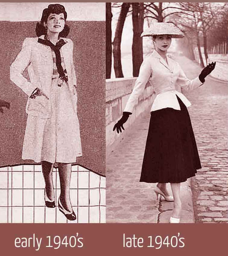 1940s Silhouette and Style Changes - Glamour Daze