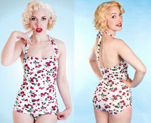 White-Retro-Cherry-Print-Swimsuit---Estehr-Williams