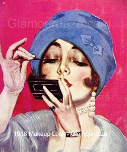 1900's Makeup Look - Woman applies Mascara 1918