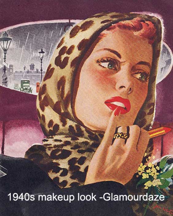 1940s ww2 women makeup-look