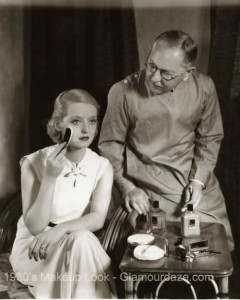 Bette Davis-with-Max-factor---1930s-makeup-looks