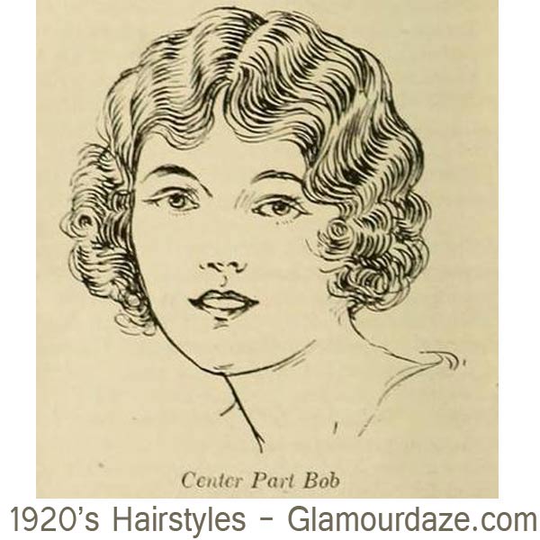 1920s-hairstyles---Centre-Part-Bob cut