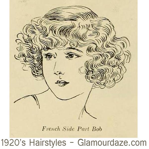 1920s-hairstyles---French-Side-Part-Bobs