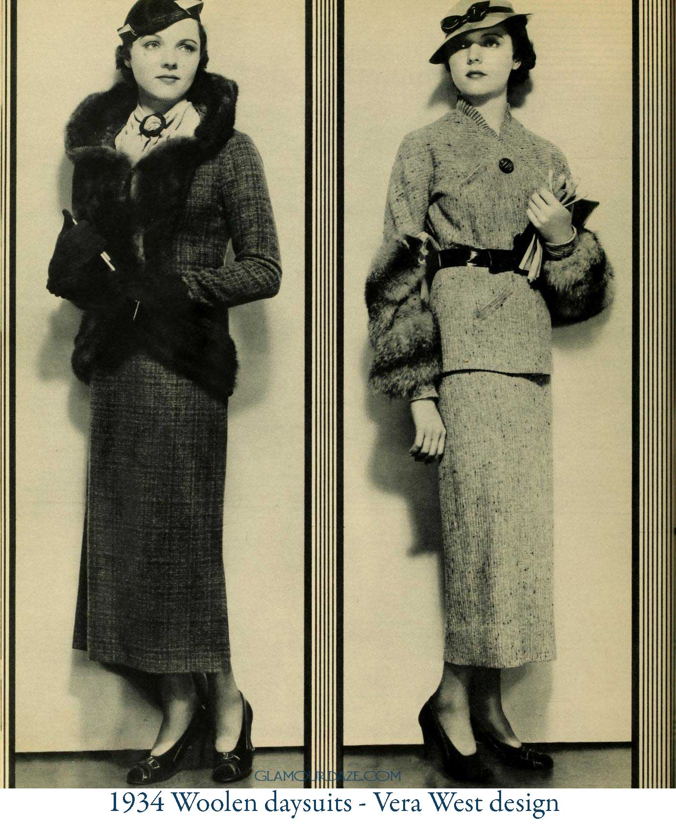 1930s Fashion Gorgeous Autumn Styles for 1934 Glamour Daze