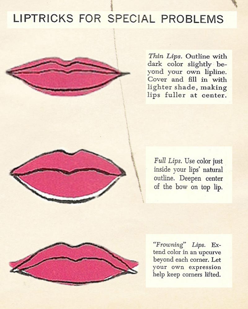 3 Seven Steps to a Mad Men Makeover How to shape the lips