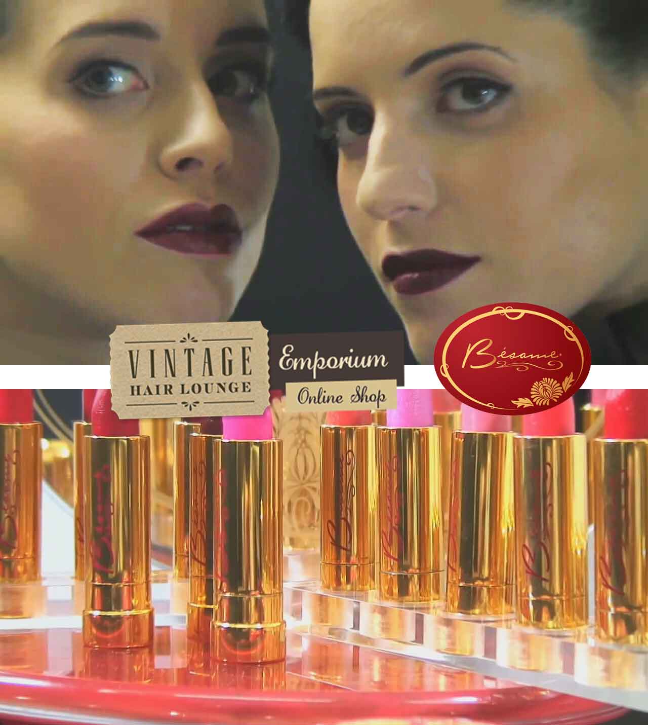 Besame Cosmetics - Fab Red Lipstick Video Showcase - Glamour Daze