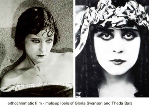 orthochromatic-film---makeup-looks-of-Gloria-Swanson-and-Theda-Bara
