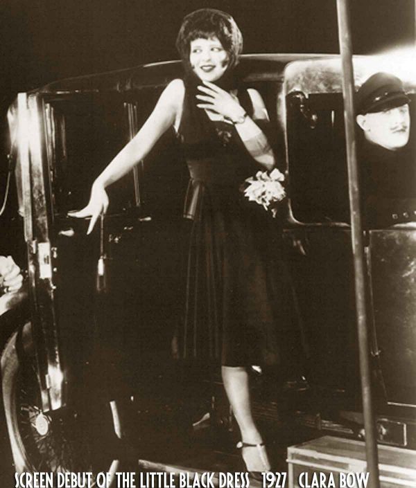 1927 - little black dress debut on screen - Clara Bow in It