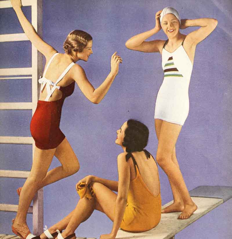 Vintage Men's Swimwear History- 1930s, 1940s, 1950s