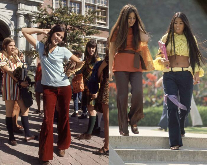 1960s college fashion insoired by the hippy movement