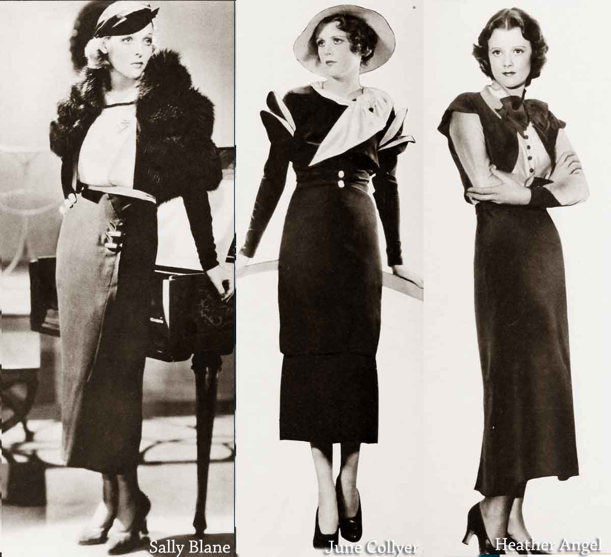 1930s Fashion - Hollywood Winter Frocks -1934 - Glamour Daze