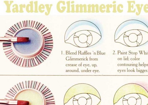 Yardley 1970's-Glimmerick eye-shadow chart