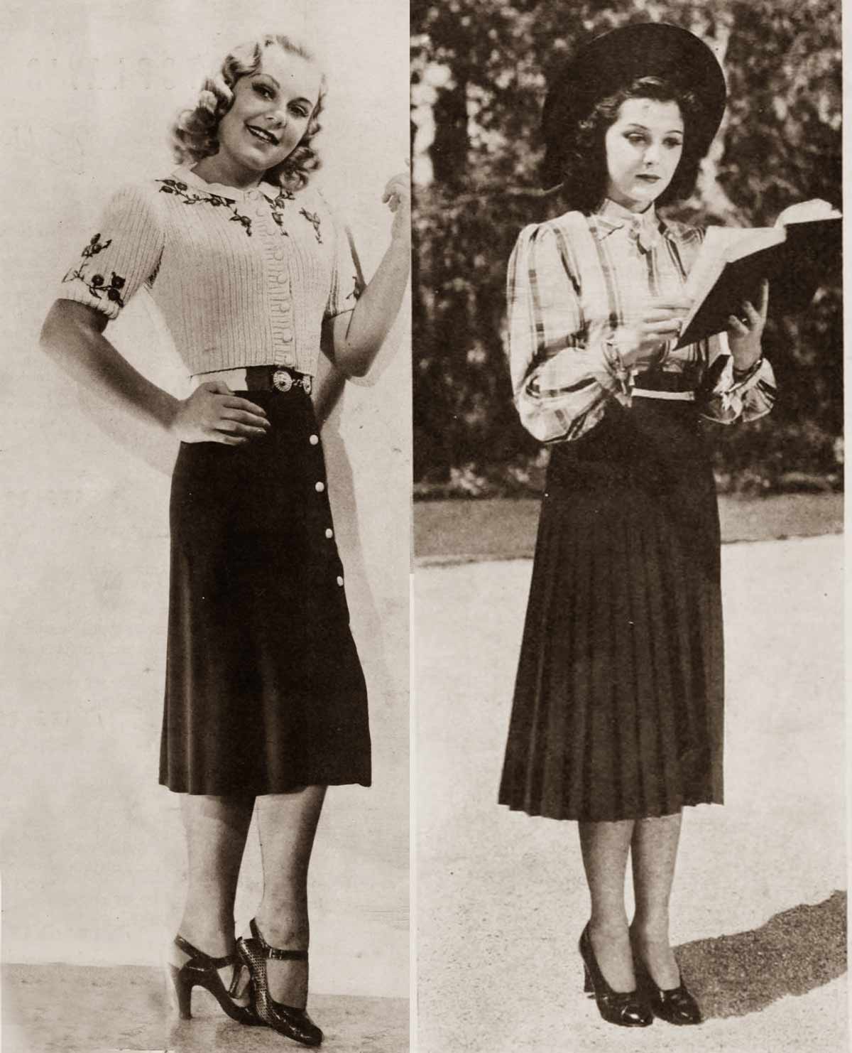 1930s shop flared skirt