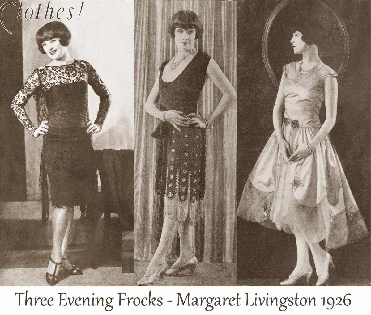 Three-Evening-Frocks----Margaret-Livingston-1926