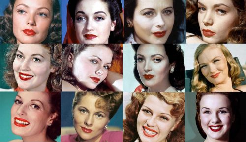 Famous 1940's Hollywood Faces and their lipstick styles