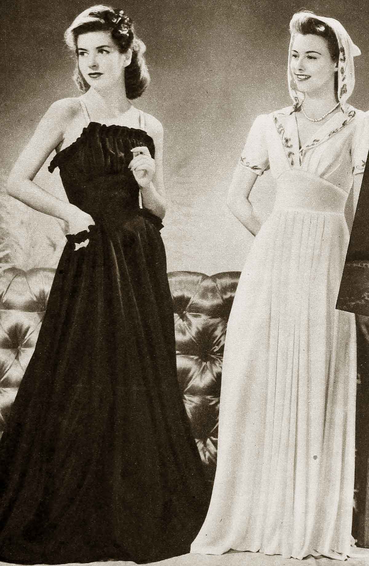 1940s fashion evening store wear