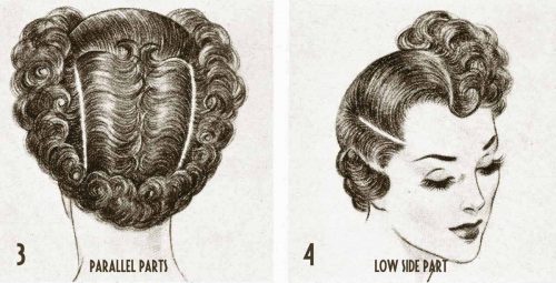 1940s Hairstyle---Exciting-Post-War-Hair-ideas---parallel parts