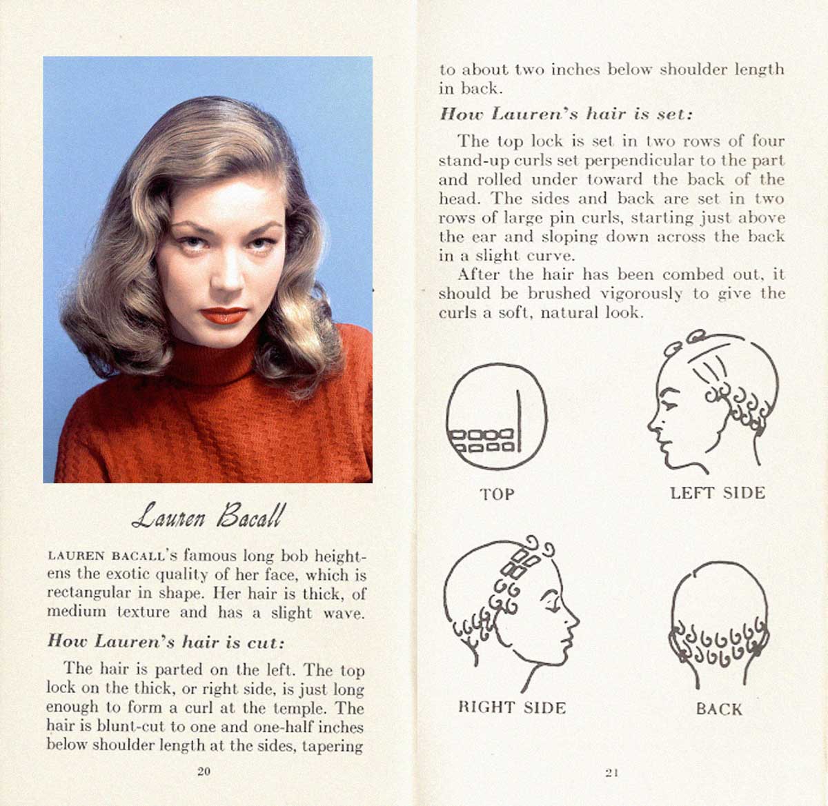 10 HOLLYWOOD HAIRSTYLES of the 50s LAUREN BACALL