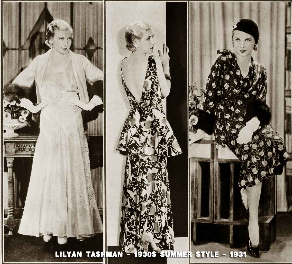 1930s Fashion - Hollywood Summer Frocks 1931 - Glamour Daze