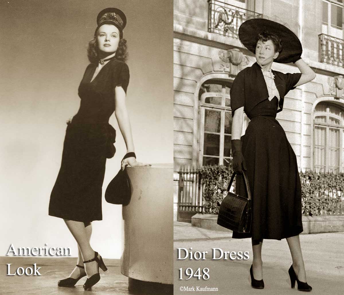 1940's Fashion - America vs Dior New Look 1947 - Glamour Daze