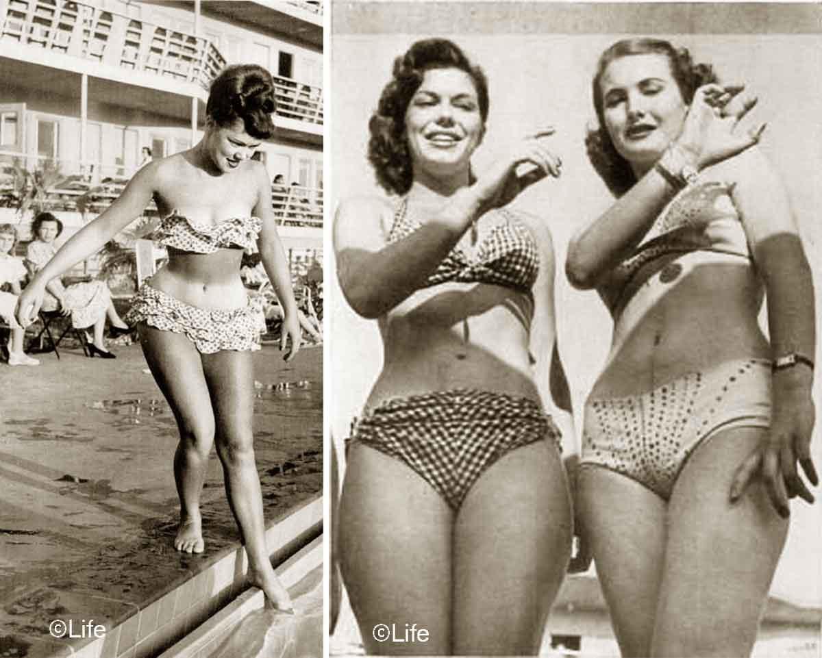 old fashioned two piece bathing suits