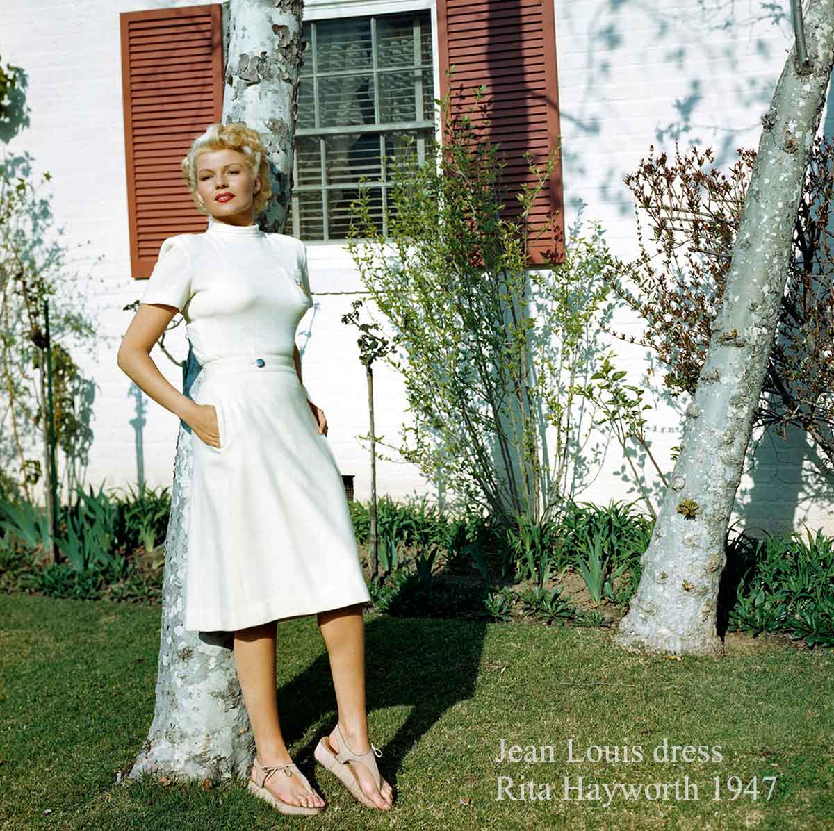 Rita Hayworth - Lady from Shanghai white dress--1947 -Jean-Louis