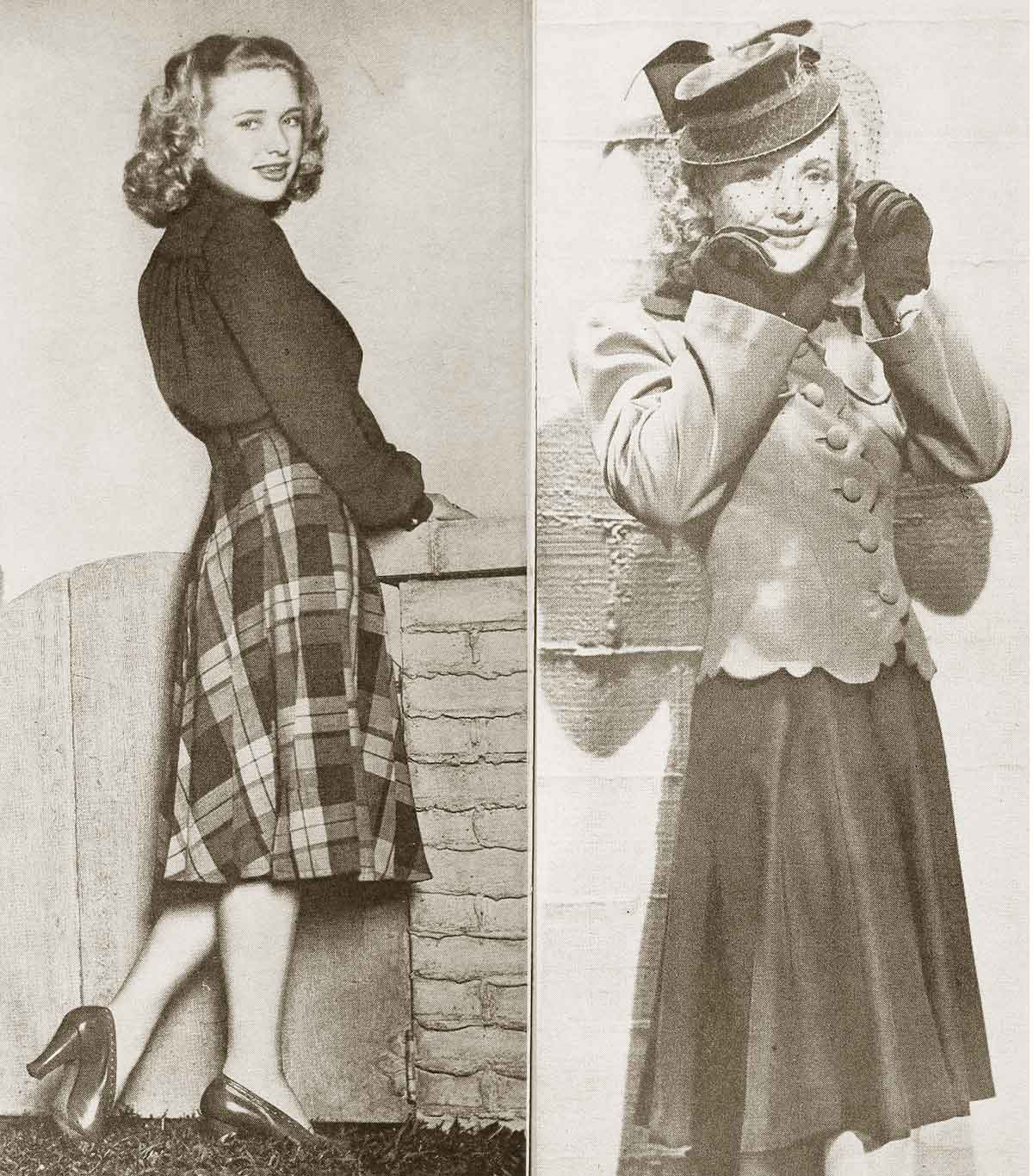 College Girl Winter Fashion for 1940 Glamour Daze