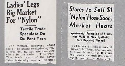 Nylon-hosiery---early-newspaper-reports-1939