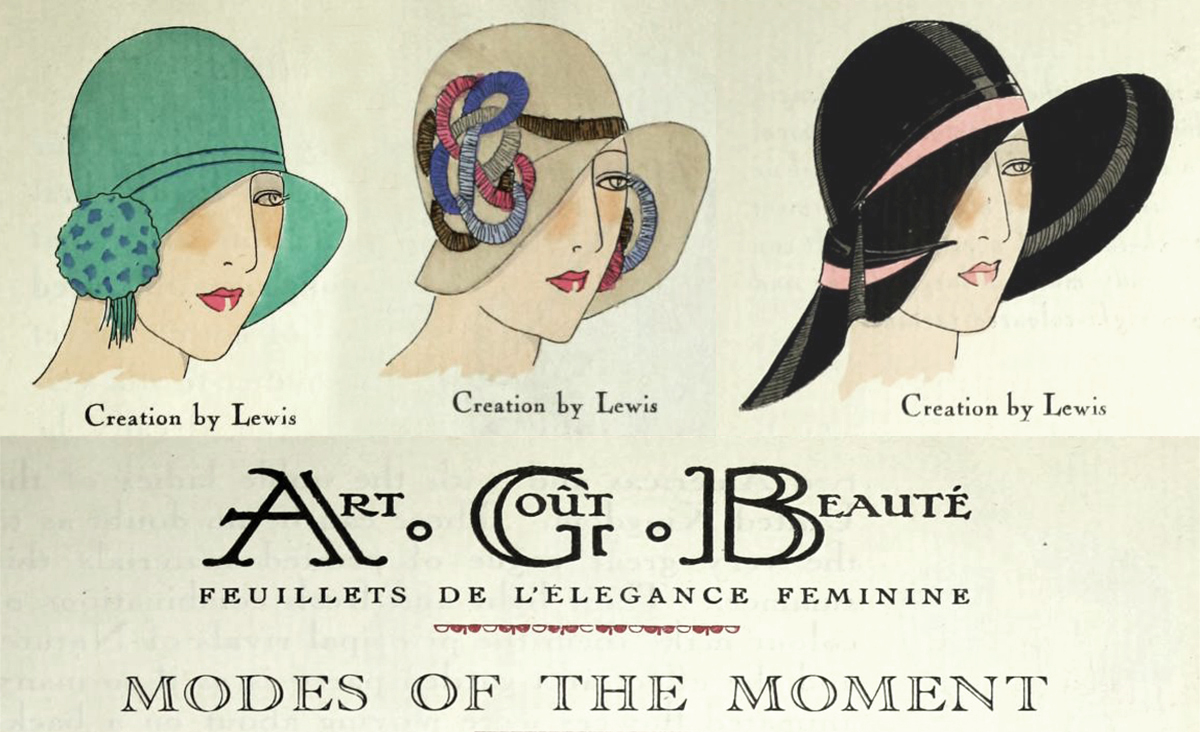 1920s Fashion - Paris 1928 - Hats by Lewis