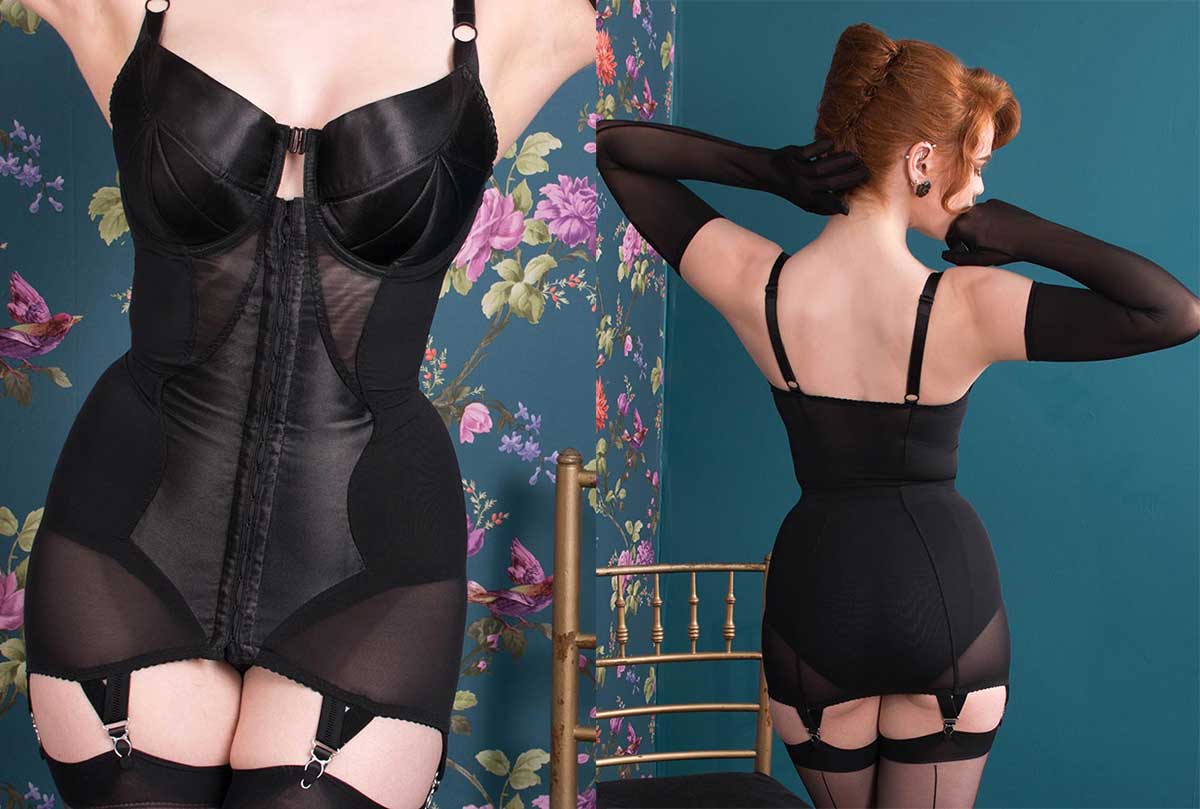 044 – POWERNET VINTAGE SHAPED GIRDLE – Revival Lingerie