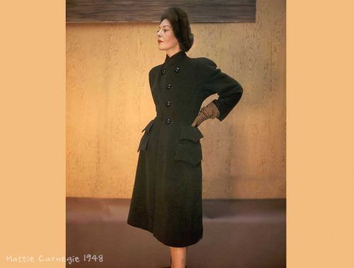 Hattie Carnegie Coat- circa 1948 - Photo John Rawlings