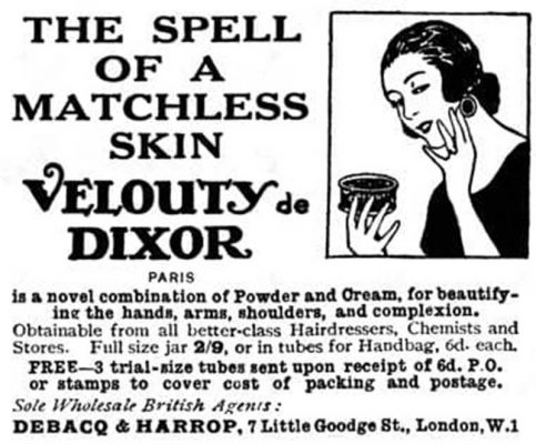 1923 Dixor Velouty Powder Cream - Image: cosmetics and skin