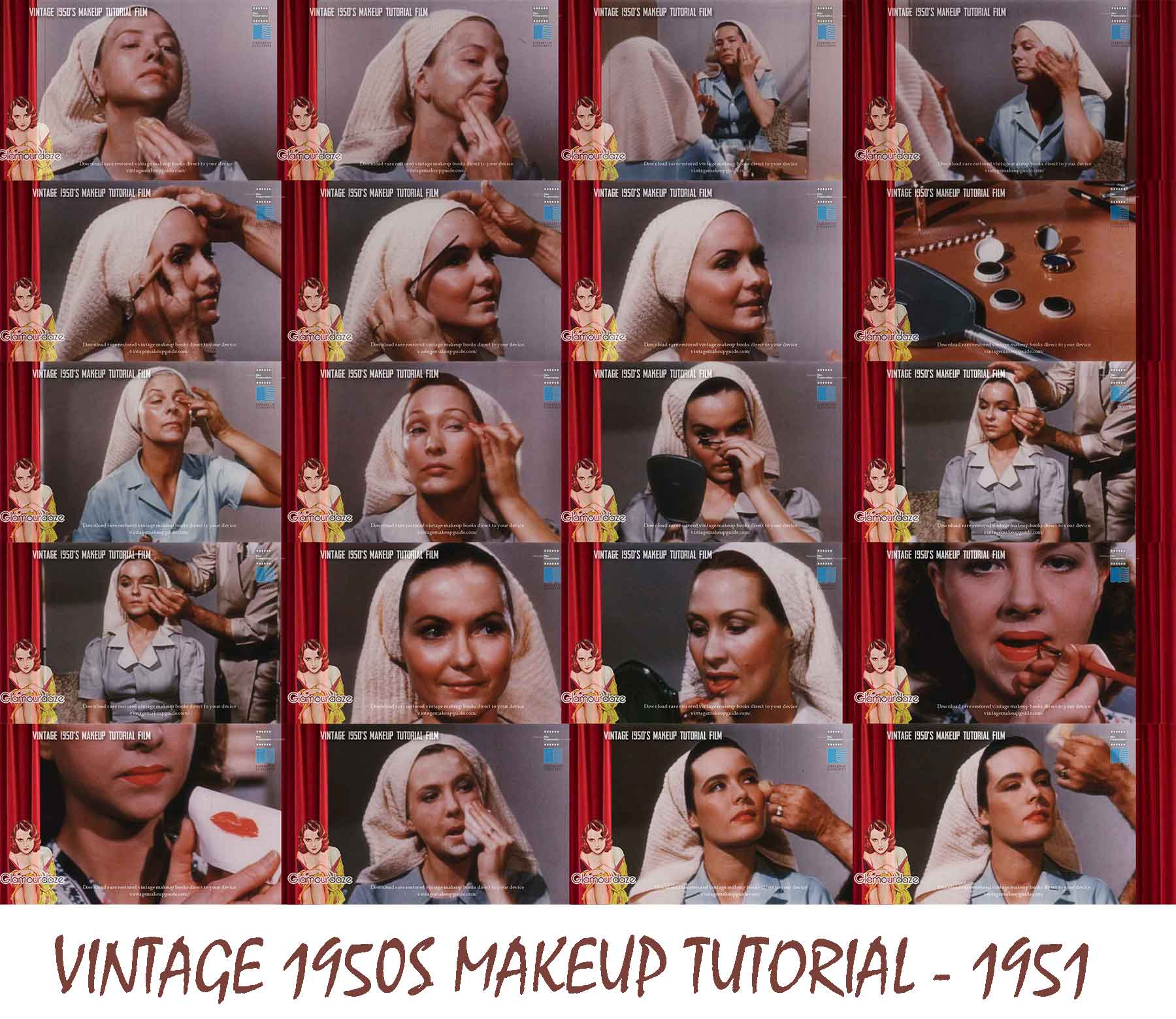 Vintage 1950s Tutorial Film Glamour Daze