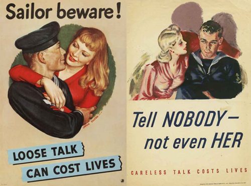 sexist ads in ww2 - Careless-Talk- Sexists WW2-posters