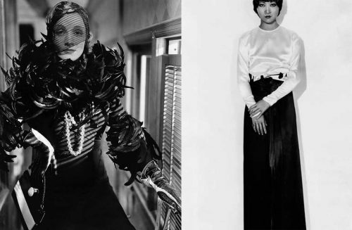 Marlene Dietrich and Anna May Wong in costumes by Travis Banton