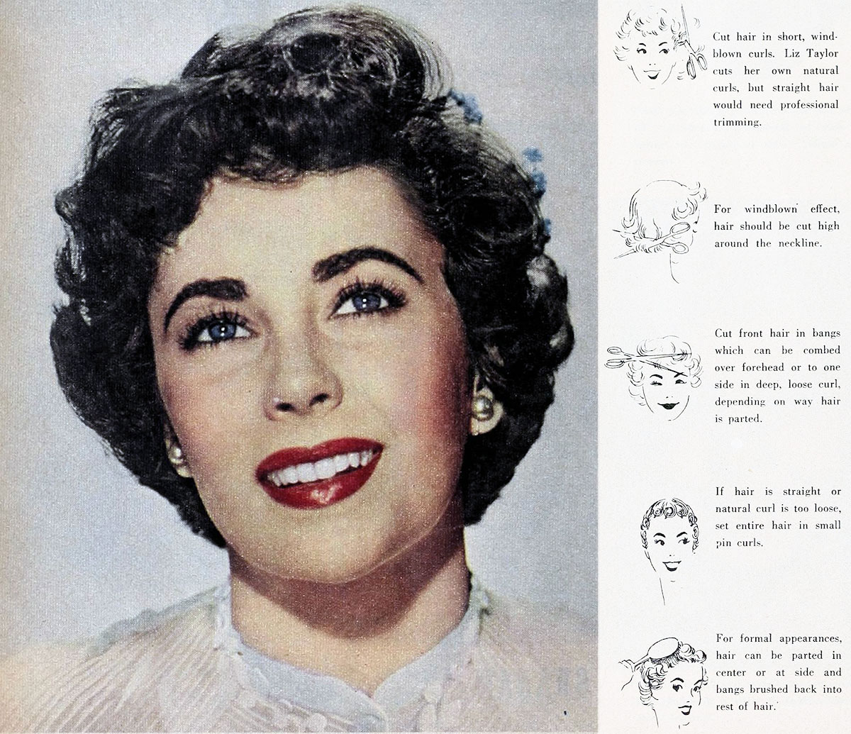 1950 Hairstyle Tutorial Elizabeth Taylor