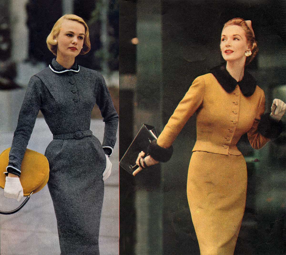 1950s Fashion Slender Fall Dresses 1953 Glamour Daze   1950s Fashion Slender Fall Dresses 1953b 