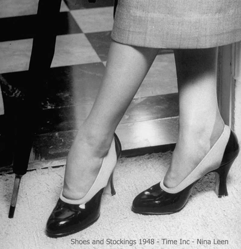 Shoes and Stockings 1948 for the new silhouette