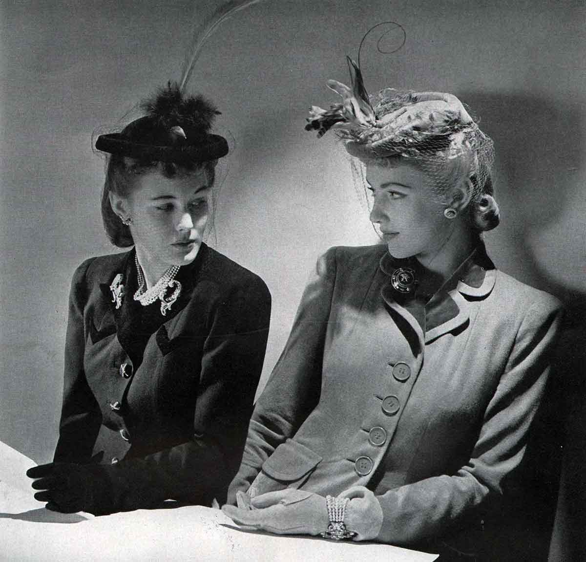 Winter Hats 1940 in Vogue