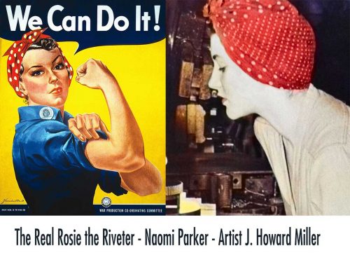 The inspiration for Rosie the Riveter poster Naomi-Parker