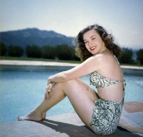 1940s swimwear -Powers Girl-Marguerite Chapman