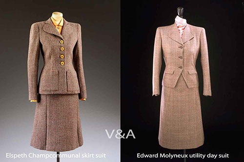 1940's Utility Dresses - skirt suit 1942 V&A