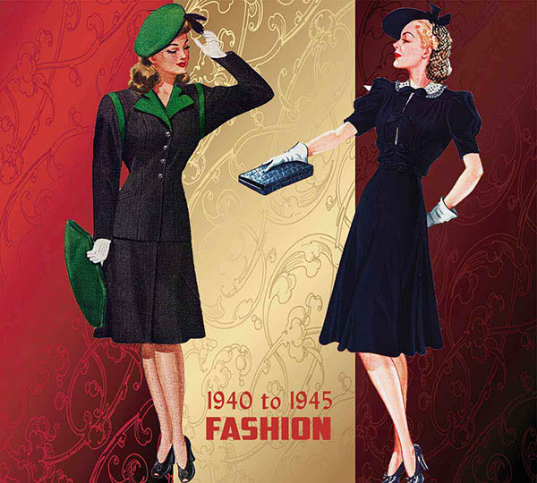 1940s fashion - 1940 to 1945