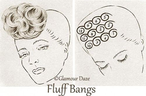 Fluff Bangs - 1940's hair tutorials