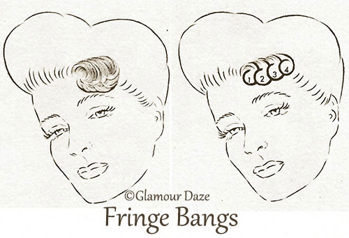 Fringe bangs - 1940's hairstyles