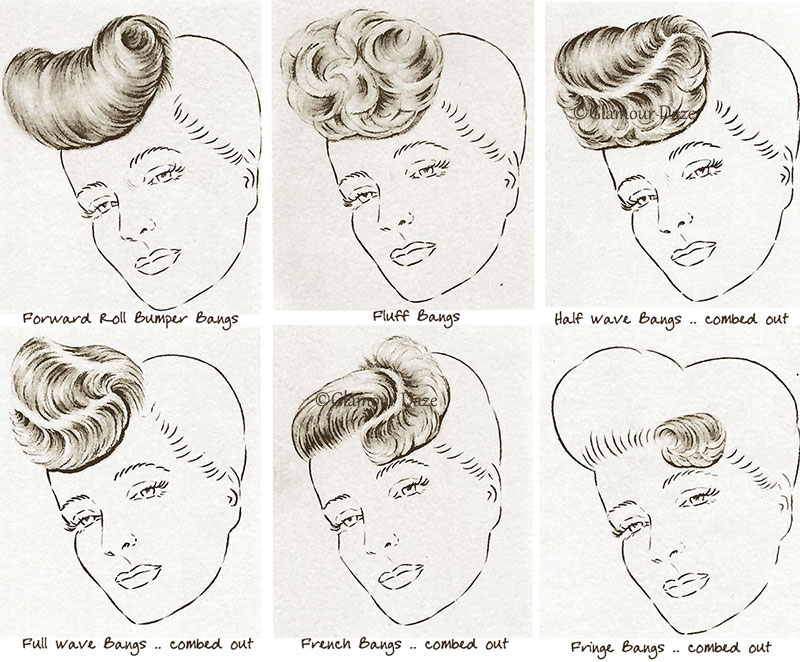 Hair Bangs - Vintage 1940's Hairstyle Tutorials