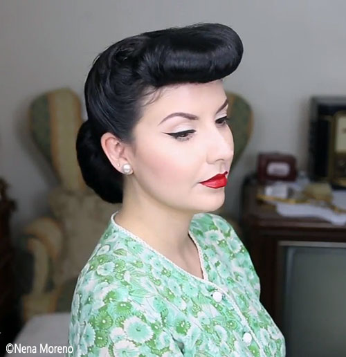 Hair Bangs Vintage 1940 S Hairstyle Tutorials Glamour Daze