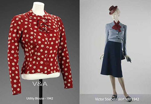 1940's Utility Dresses---A--blouse-and-utility-skirt-suit-1942