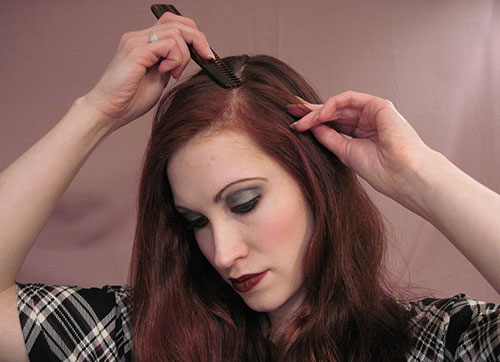 1920's hairstyles for long hair - faux bob tutorial